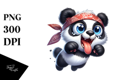 Goofy Panda Vector Art PNG Product Image 1