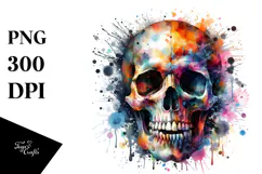 Grungy Skull, Transparent PNG Product Image 1