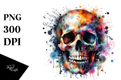 Grunge Skull Painting, Transparent PNG Product Image 1