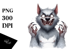 Funny Werewolf Cow, Transparent PNG Product Image 1