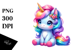 Vibrant Cute Unicorn PNG Product Image 1