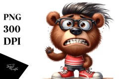 Expressive Bear with Sunglasses Standing Up Product Image 1