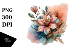 Pastel Wooden Azalea, Stained |Clipart Product Image 1