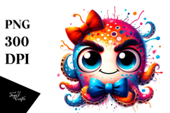 Funny Tiny Kraken, Transparent PNG Product Image 1