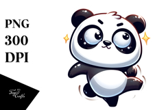 Silly Cartoon Panda PNG Product Image 1