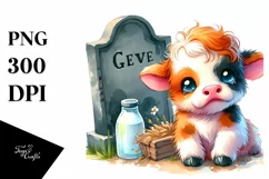 Cute Vibrant Baby Cow | Simple Clipart Product Image 3
