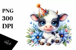 Colorful Baby Cow | Clipart Product Image 1