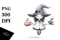 Whimsical Witch Illustration, Transparent PNG Product Image 1