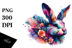 Vibrant Abstract Bunny 3D Clipart Product Image 1