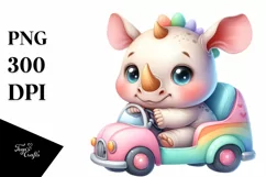 Colorful Baby Rhino | Clipart Product Image 1