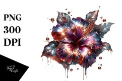 Glossy Hibiscus Shiny Material Sublimation Clipart Product Image 3