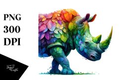 Vibrant Rhino PNG Product Image 3