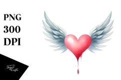 Watercolor Heart PNG Product Image 1