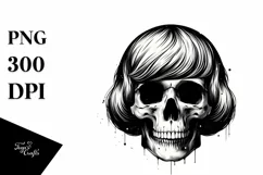 Simple Skull Clipart, Transparent PNG Product Image 1