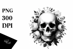 Simple Skull Clipart, Transparent PNG Product Image 3