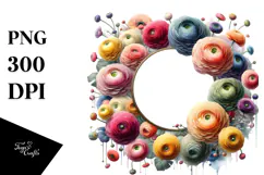 Colorful Ranunculus, Transparent PNG Product Image 1