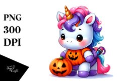 Cute Baby Unicorn Halloween Costume | Vibrant Clipart Product Image 3