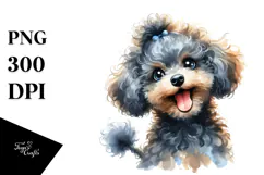 Watercolor Baby Poodle PNG Product Image 1
