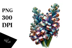 Shiny Hyacinth Watercolor Splash, PNG Product Image 1