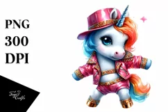 Colorful Baby Unicorn with Nightclub Two-Step Dancer's Product Image 1