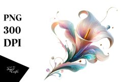 Abstract Glossy Calla Lily Made of PNG Product Image 1