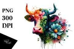 Vibrant Cow PNG Product Image 1