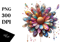 Shiny Colorful Daisy, High-Res PNG Product Image 1