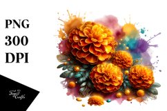 Marigold with Metallic Insertions, PNG Product Image 1