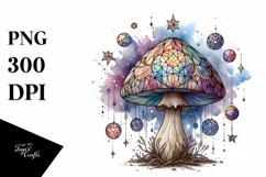 Pastel Wooden Mystical Mushroom PNG Product Image 3