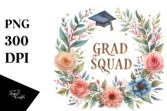 a Grad Squad Watercolor Clipart Product Image 3
