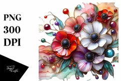 Watercolor Luxury Flower Splash Clipart Product Image 1