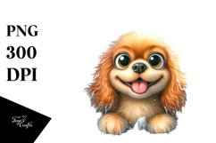 Crazy Looking Cocker Spaniel Watercolor Product Image 1
