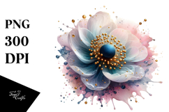 Abstract Glossy Anemone PNG Product Image 1