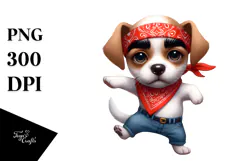 Goofy Cartoon Puppy, Trending Art Product Image 1