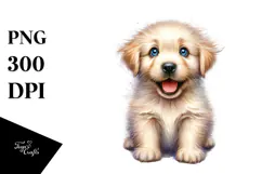 Watercolor Baby Labrador Retriever PNG Product Image 1