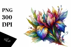 Vibrant Pastel Wooden Iris PNG Product Image 1