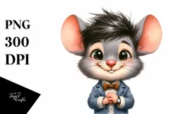 Funny Baby Mouse Portrait Dressed with Big Eyes Product Image 1