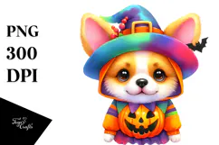 Cute Baby Dog, Dressed for Halloween | Clipart Product Image 1
