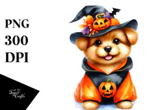 Cute Baby Dog, Dressed for Halloween | Clipart Product Image 1