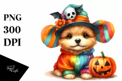 Cute Baby Dog, Dressed for Halloween | Clipart Product Image 3