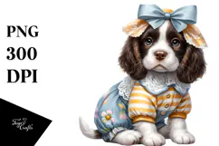 Expressive Baby English Springer Spaniel PNG Product Image 1