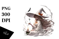 Digital Witch Painting, High-Res PNG Product Image 1