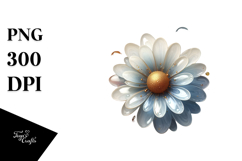 Abstract Daisy with Glossy Finish, Artistic PNG Product Image 1