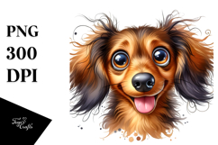 Charming Dachshund Cartoon, High-Res PNG Product Image 1