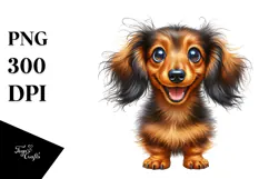 Endearing Dachshund Cartoon, Transparent PNG Product Image 1