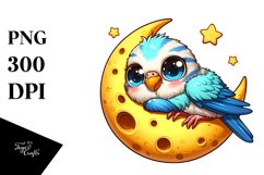 Cute Budgerigar Napping | Sublimation | Clipart Product Image 3