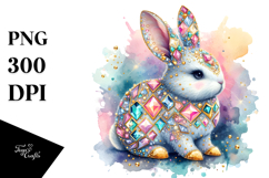 Colorful Pastel Bunny Diamonds PNG Product Image 1