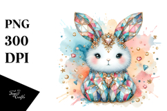 Colorful Pastel Bunny Diamonds PNG Product Image 1