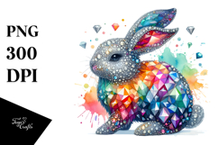 Colorful Whimsical Bunny PNG Product Image 1