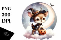 Digital Painting Halloween Deer PNG Product Image 1